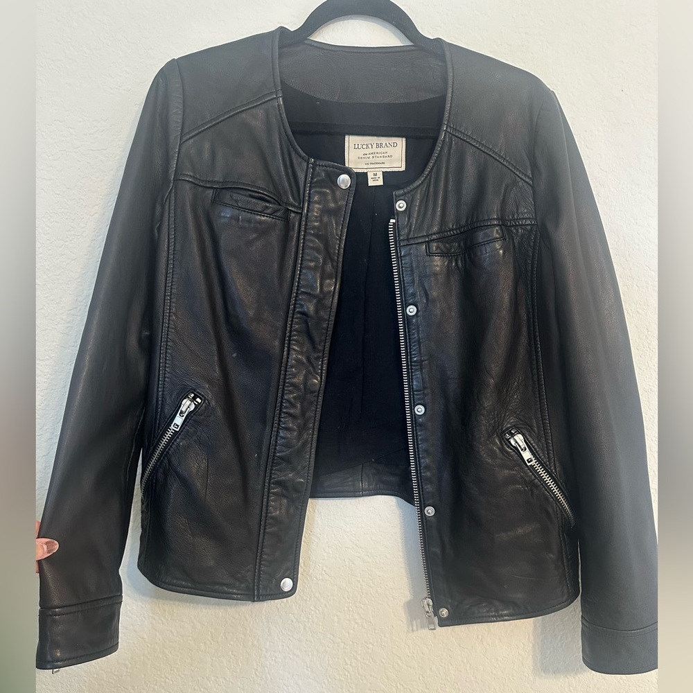 Lucky Brand Womens leather jacket